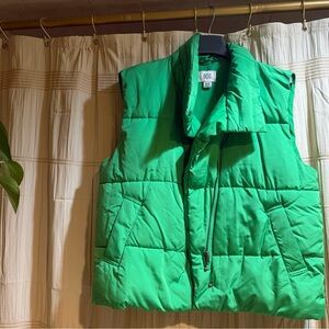BDG Green Quilted Puffer Vest